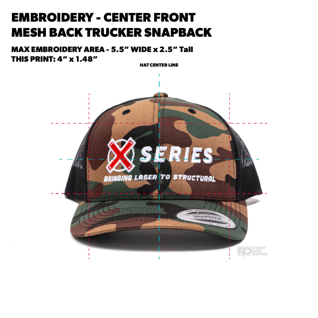Hat Embroidery and Artwork Sizing